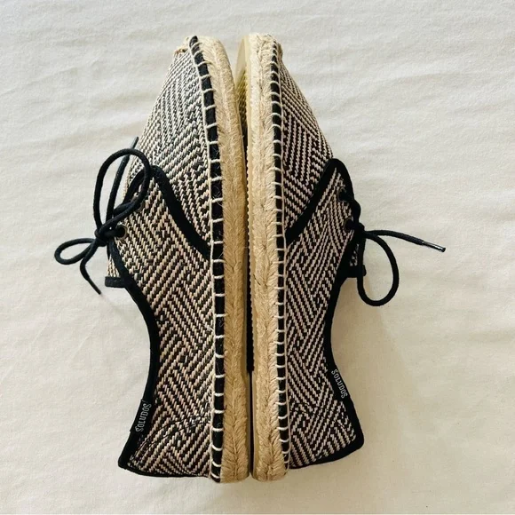 Soludos Lace Up Espadrilles In Black Natural - Flats - Picture 10 of 15